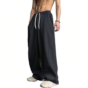 Pantalon Harem Rouge Homme – Taille Élastique avec Cordon de Serrage, Coton Décontracté, Poches Latérales, Respirant, Léger, Style Été, Coupe Droite - Product Image 5