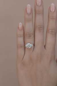 IGI Certified 1 Carat Lab Grown Diamond Engagement Ring 18k Solid Gold <b>Cluster</b> Ring Round Brilliant Cut Real Jewelry Factory - Product Image 2