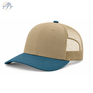 Casquette Trucker Vintage Marron et Blanc à 6 Panneaux Personnalisée, Directement de l'Usine, Unisexe, Respirante, en Maille, avec Fermeture Snapback pour l'Extérieur - Product Image 1