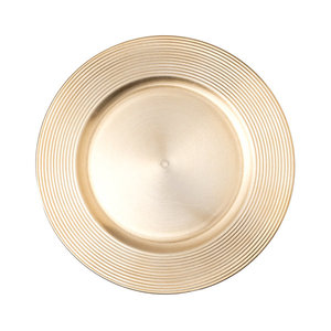 Assiette de présentation moderne en argent tressé avec bord texturé, ronde, pour mariage, événement, fête, dîner, décoration de table - Product Image 4