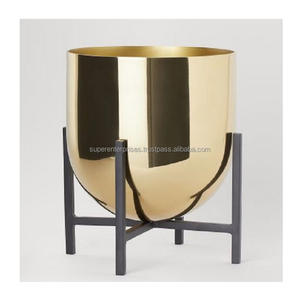 Macetas y macetas de latón de vendedor caliente indio, suministro de jardín, uso múltiple para decoración de hogar y boda, macetas de Metal, decoración de plantas verdes - Product Image 2