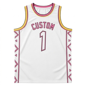 Maillot de basketball personnalisé pour enfants, noir et rose, imprimé géométrique, débardeur sublimé unisexe, anti-humidité, extensible dans quatre directions - Product Image 6