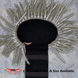 Epaulettes de Caballería Napoleónica KEW, Metal Niquelado, Accesorios de Vestimenta Ceremonial Trenzados de Lujo - Product Image 4