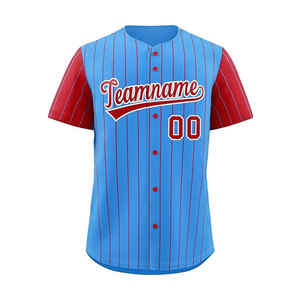 Custom Printed Breathable Moisture Wicking Baseball Jerseys Unisex Button-<b>Down</b> Active Team Sports Shirts with Custom Team Names - Product Image 2