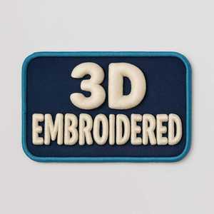 Custom Irregular Nonwoven Felt 3D Embroidery <b>Patch</b> with Rhinestones <b>Sew</b>-<b>On</b> Eco-Friendly Fabric Badge for Hats and Clothing - Product Image 2