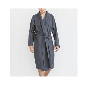 Peignoir pour homme en flanelle respirant à séchage rapide, doux, à manches longues, avec poches, vêtement de nuit décontracté, tendance, pour un usage quotidien - Product Image 2