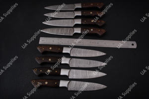 Couteau à steak Wengee, forgé à la main, en acier Damas professionnel, avec manche ergonomique, design moderne, pour usage quotidien et culinaire. - Product Image 5