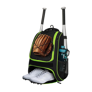 Sac à dos de baseball en nylon Work N Shine avec poches pour bâtons, capacité 50-70L, compartiment à chaussures, porte-bâtons, sac de sport - Product Image 4