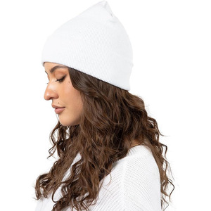 Gorro de lana 100% de alta calidad, unisex, blanco, cómodo y cálido. - Product Image 2