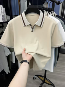 Men's Customizable Color Short Sleeve for Shirt Digital Printed Logo Breathable Casual Solid Front Design Polyester/Cotton - Product Image 3