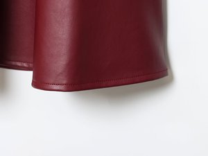 Women's High Waist A-Line PU Leather <b>Skirt</b> Solid Color Knee-Length Shiny Midi <b>Skirt</b> All Seasons Wear - Product Image 2