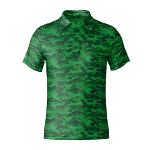 Polo de golf pour hommes en gros, style camouflage, vêtements de sport performants, tissu doux anti-transpiration pour l'entraînement et les tournois de golf - Product Image 5