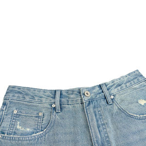 Shorts en jean personnalisés avec logo, shorts en jean noir pour hommes, coupe décontractée, shorts en jean, livraison directe d'usine - Product Image 3