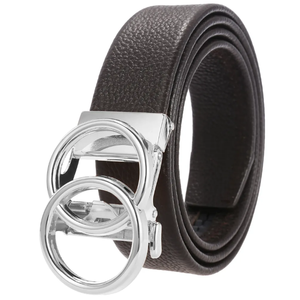 Ceinture en cuir de vache écologique de style vintage avec boucle carrée en cuivre, longueur personnalisée, logo personnalisé pour hommes - Product Image 3