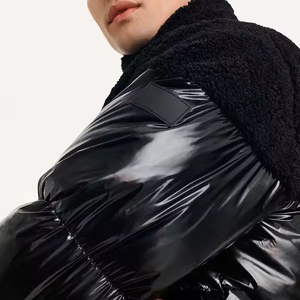 Veste bomber d'hiver imperméable et coupe-vent pour homme, personnalisée, avec capuche en tissu laine/polyester et fermeture éclair - Product Image 6