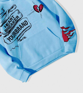 ชุดวินเทจสตรีทแวร์ Y2K แบบสกรีนลาย เสื้อฮู้ดดี้ กางเกงขาบาน ชุดผู้ชายทรงโอเวอร์ไซส์ สไตล์ฮิปฮอป เสื้อผ้าฤดูหนาว - Product Image 4