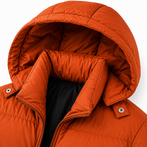 Chaqueta de Invierno para Hombre con Capucha y Bloques de Color, Cuello Alto, Cierre de Cremallera, Deportiva, Resistente al Viento, Relleno de Poliéster, Corte Regular - Product Image 6