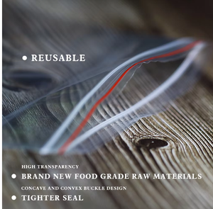 ถุงซิปล็อคใสแบบพรีเมียม ผลิตจากพลาสติก PE คุณภาพสูง ปิดผนึกแน่น กันน้ำ ใช้ซ้ำได้ ขนาดตามสั่ง สำหรับจัดเก็บและบรรจุภัณฑ์อาหาร - Product Image 6