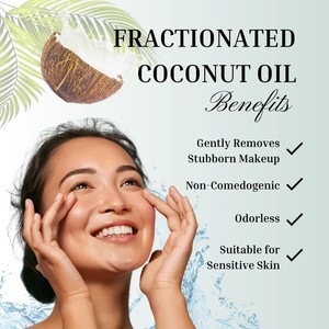 Huile de coco fractionnée 100% naturelle à base de plantes, huile essentielle pressée à froid pour les soins du corps et des cheveux, OEM/ODM - Product Image 4