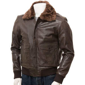 Chaqueta de Cuero de Oveja Estilo Motero Personalizada para Hombre, Chaqueta Bomber Cálida con Cuello Alto, Talla Grande, Chaqueta de Invierno - Product Image 3