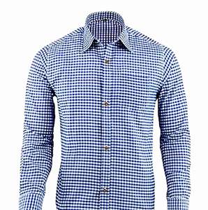 <b>Men</b>’s Premium <b>Blue</b> Bavarian Oktoberfest Trachten <b>Shirt</b> Breathable Cotton Long Sleeve S to 4XL - Product Image 1