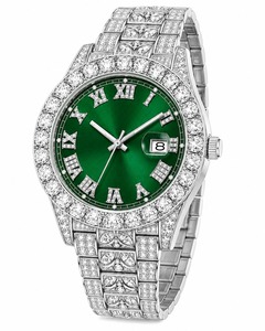Reloj de Lujo para Mujer, de Acero Inoxidable, Redondo, con Diamantes, Analógico, de Cuarzo - Product Image 1