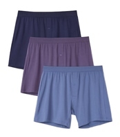 Calzoncillos bóxer de cintura media para hombre, amarillos, de algodón tejido, transpirables - Product Image 4