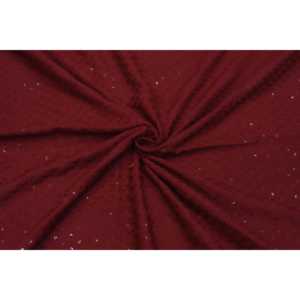 Tela de Rayón Bordada Color Granate, 58 x 52 Pulgadas, Ligera, Transpirable, para Confección de Vestidos, Manualidades, Diseño de Moda, Textil - Product Image 2