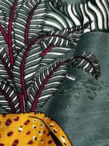 Tela de Terciopelo de Algodón con Estampado de Leopardo, Tapicería de Lujo, Acolchado y Decoración, Tela de Terciopelo de Algodón Verde Azulado, Tapicería de Lujo, Acolchado - Product Image 5