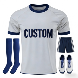 เสื้อฟุตบอลแบบซับลิเมชั่นสั่งทำ OEM ชุดฟุตบอลชาย ปักชื่อได้ แห้งเร็ว ระบายอากาศได้ดี ผลิตจากโพลีเอสเตอร์/คอตตอน - Product Image 5