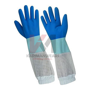 Guantes de Apicultura de Cuero Duradero con Manga Larga de Lona, Guantes de Protección para el Manejo de Colmenas y el Procesamiento de Miel - Product Image 3
