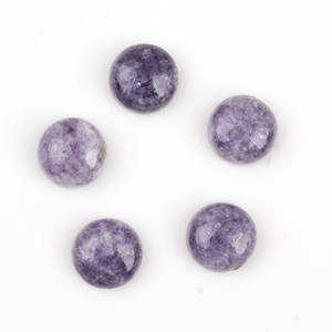 Lepidolite naturelle violette de haute qualité, cabochon calibré de 10 mm, taillé et poli, pierre précieuse en vrac pour la fabrication de bijoux, vente en gros - Product Image 1