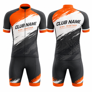 Ensemble de maillots de cyclisme unisexes personnalisés, respirant, en spandex/polyester, imprimé par sublimation, nom du club, design « Ride Together » - Product Image 1