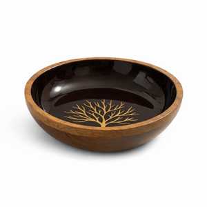 Bol en bois fait main Meenakari, peint à la main, bol de service décoratif, artisanat indien - Product Image 3