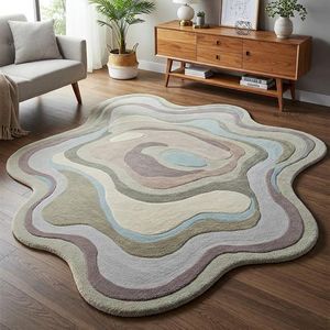 Luxury Decorative Hand Tufted Wool Rug Carpet Modern Handmade Designer Wool Area Rug for Living Room Bedroom Home Hotel Interior - Product Image 4