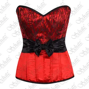 Pakaian dalam Lingerie seksi wanita, korset Satin renda anggun, korset bustier atasan dengan sabuk pita S-XXL Dropshipping