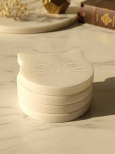 Posavasos Redondos de Mármol Clásicos de Diseño, Juego de Posavasos Ecológicos de Lujo con Acabado Refinado y Superficie Duradera, Ideal - Product Image 3