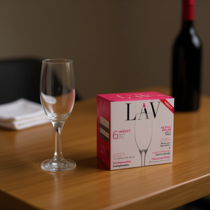 Verres à vin 6U COPA 190 ml, gobelets en forme de flûte, 190 cc, verre de haute qualité pour le vin, type de verre COPA - Product Image 3