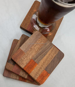 Posavasos de madera de nogal hechos a mano de Venta caliente disponibles a precio de venta completo con tamaño personalizado y forma cuadrada de diseño - Product Image 3