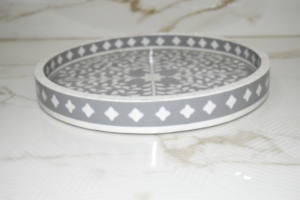 Plateau de service en bois de meilleure qualité fait à la main avec incrustation de nacre Forme personnalisée Ramadan et Eid pour la cuisine - Product Image 4