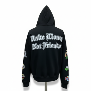 Sudadera con capucha y cremallera, la más vendida y demandada, con logotipo bordado personalizado, para invierno, unisex, para hombre, 100% algodón polar. - Product Image 6