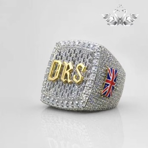 Most Selling Hip Hop Moissanite Diamond <b>Ring</b> for <b>Men</b> 925 Sterling <b>Silver</b> Luxury Iced Out Fashion Jewelry Available At Best Price - Product Image 5