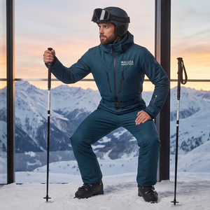 MALUZA INDUSTRIES Custom Waterproof Snow <b>Jumpsuit</b> <b>Men</b> Windproof Insulated Hooded 220g Polyester/Nylon Snowboard Ski Sports - Product Image 4