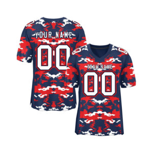 เสื้อฟุตบอลอเมริกันแบบซับลิเมชั่นสั่งทำพิเศษ ผ้าโพลีเอสเตอร์ตาข่าย แห้งเร็ว รับผลิตแบบ OEM แบรนด์ส่วนตัว ขายส่ง ชุดทีม พร้อมสกรีนชื่อทีม - Product Image 2