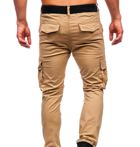 Pantalon cargo décontracté léger à logo personnalisé, coupe droite, multi-poches, 100 % coton, écologique, pour le travail et le streetwear, coupe régulière - Product Image 5