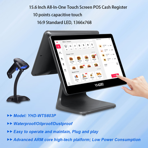 Tất cả trong một máy <span class=keywords><strong>POS</strong></span> Tiền mặt Đăng Ký Với chống xước 15.6 inch cảm ứng điện dung màn hình, cho bán lẻ, siêu thị, nhà hàng - Product Image 4