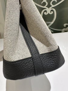 Luxury Designer Women Handbag <b>Mini</b> Garden Party Canvas with <b>Black</b> Negonda Leather <b>Bag</b> - Product Image 4