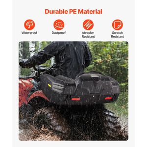 Box Portaoggetti Impermeabile 95L per ATV con Schienale Bloccabile in LLDPE, Contenitore Posteriore per Auto - Product Image 4