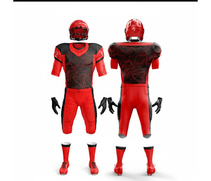 Ensemble d'uniformes de football américain haute performance – Sublimation intégrale |   Ensemble de football avec maillot et pantalon |   Polyester respirant - Product Image 2