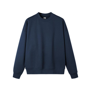 Sweat-shirt col montant style universitaire personnalisé en tissu éponge décontracté avec lettres brodées sur le devant pour l'automne-hiver - Product Image 6